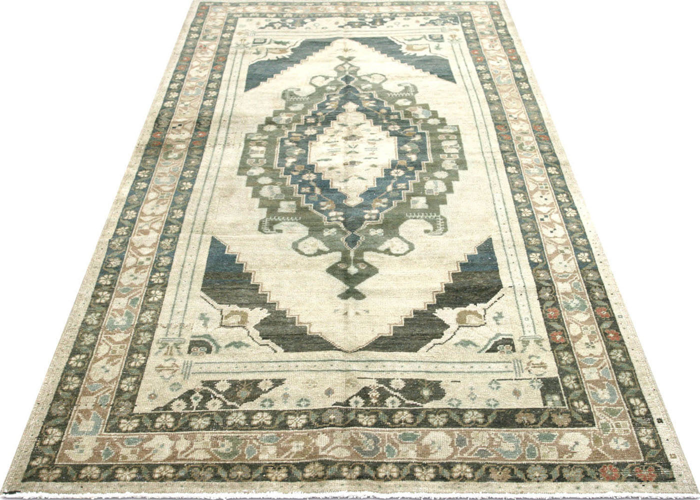 Vintage Turkish Oushak Rug - 4'8" x 9'