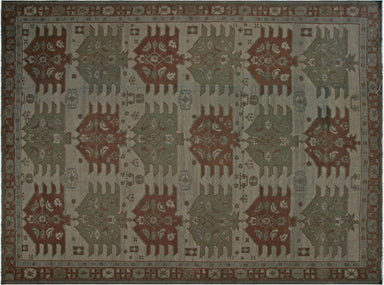 Vintage Afghan Soumak Overdyed Carpet - 12'1" x 16'9"
