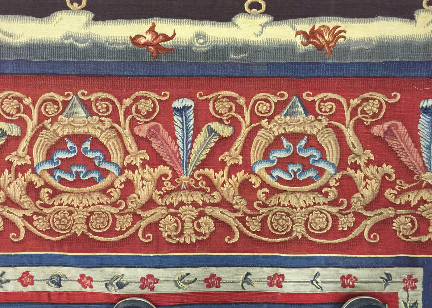 Semi Antique French Aubusson Tapestry - 3'10" x 10'