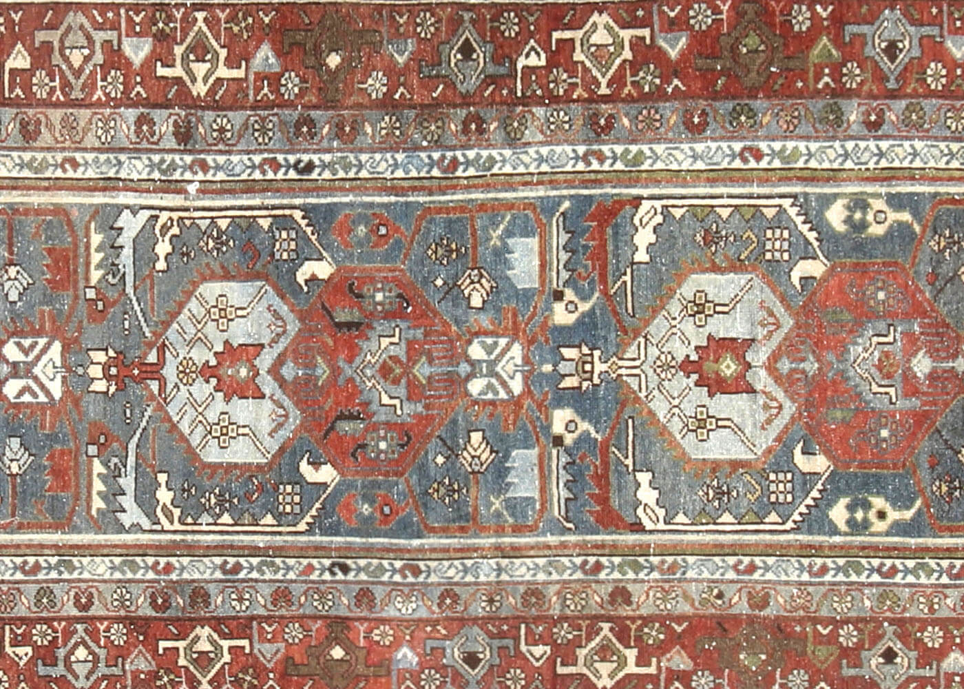 Semi Antique Persian Melayer Runner - 3'5" x 16'