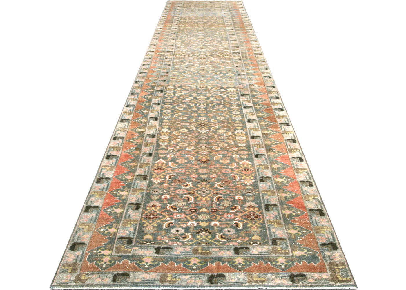 Semi Antique Persian Melayer Runner - 3'2" x 17'