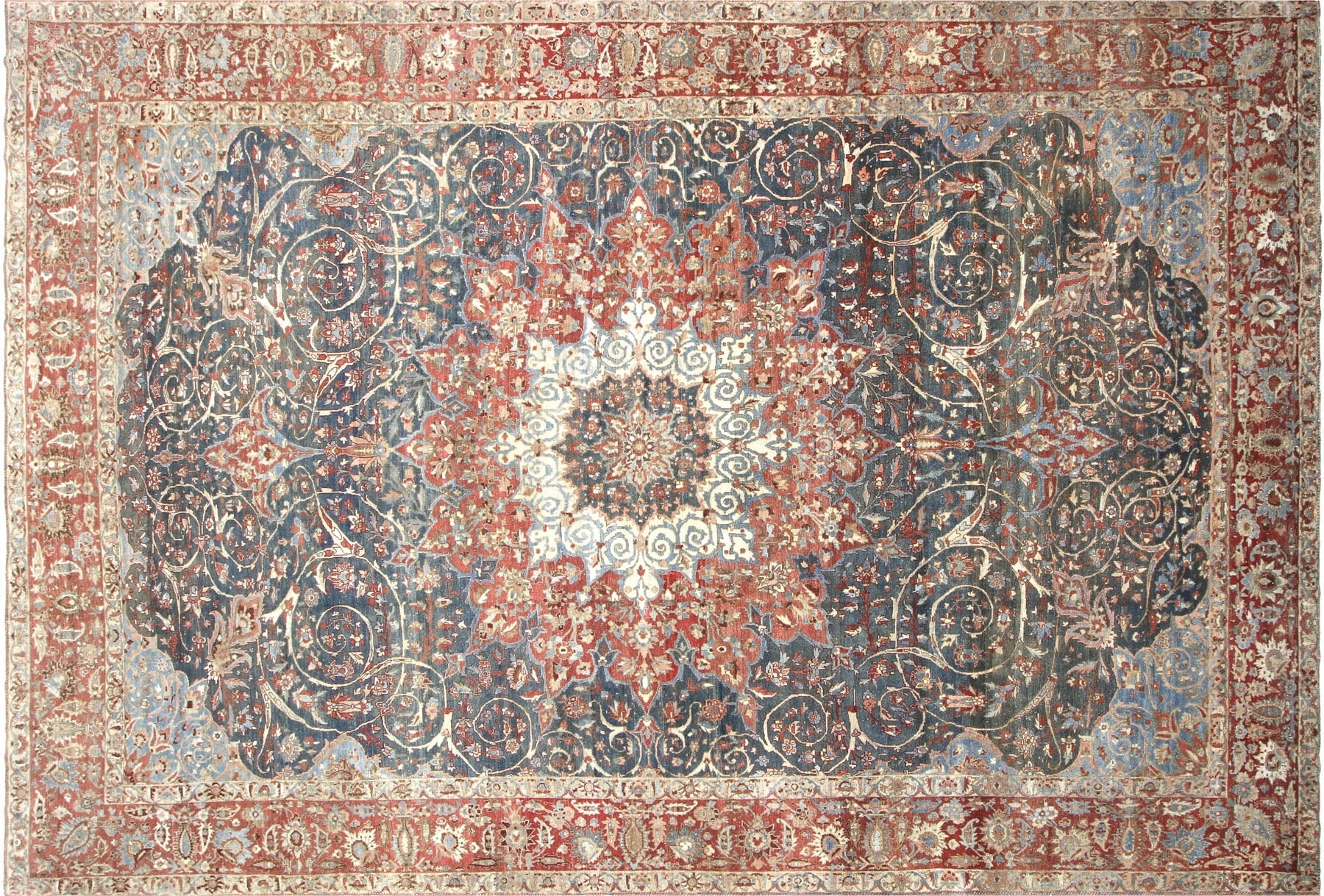 Semi Antique Persian Melayer Carpet - 11'7" x 16'11"