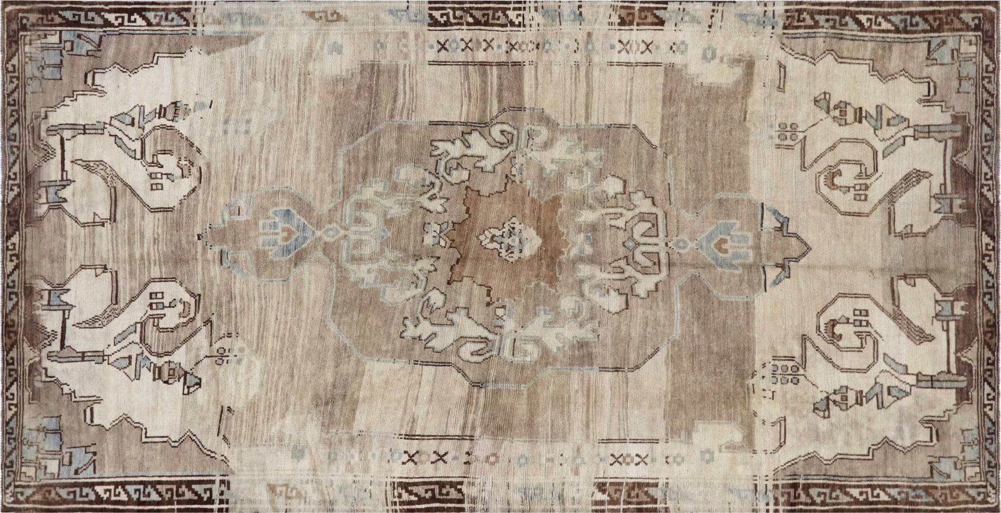 Vintage Turkish Oushak Carpet - 6'8" x 13'3"