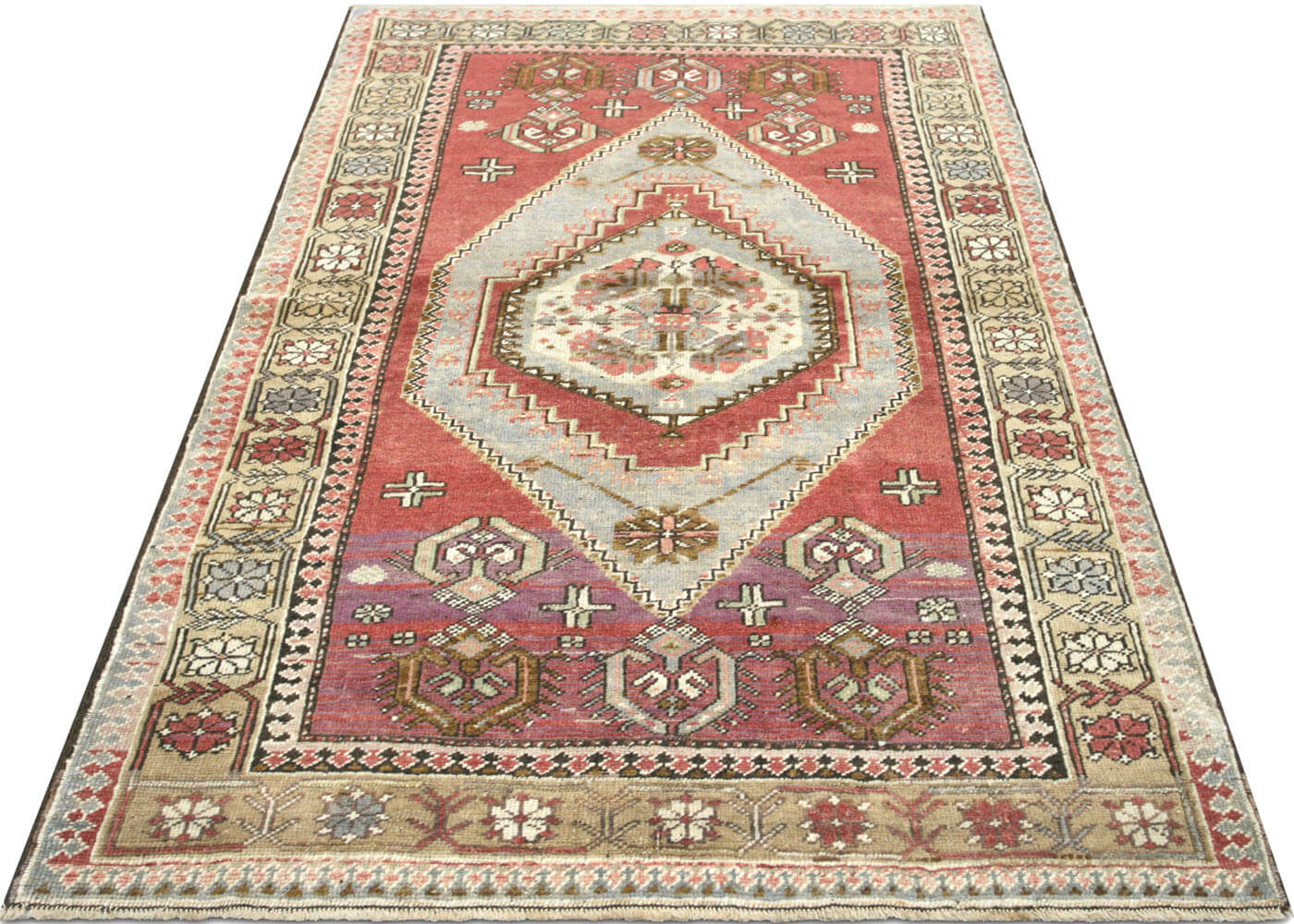 Vintage Turkish Oushak Rug - 3'3" x 5'6"