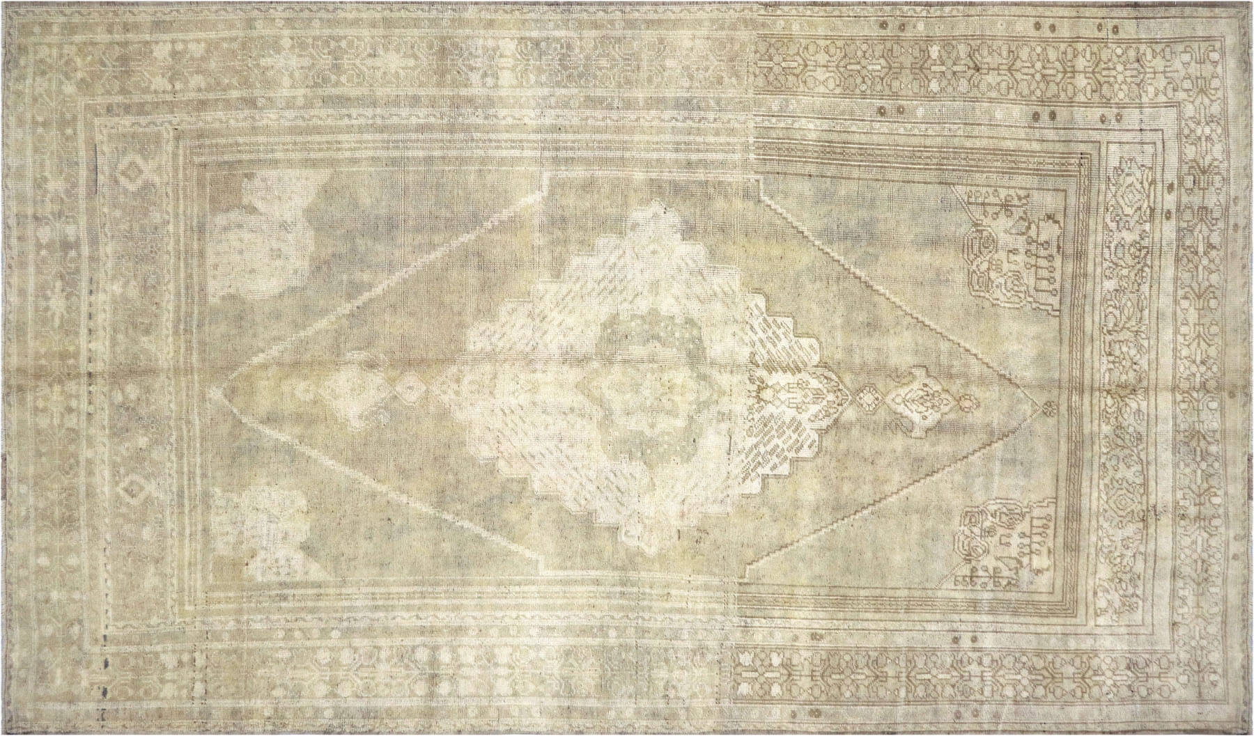 Vintage Turkish Oushak Carpet - 6'2" x 10'4"