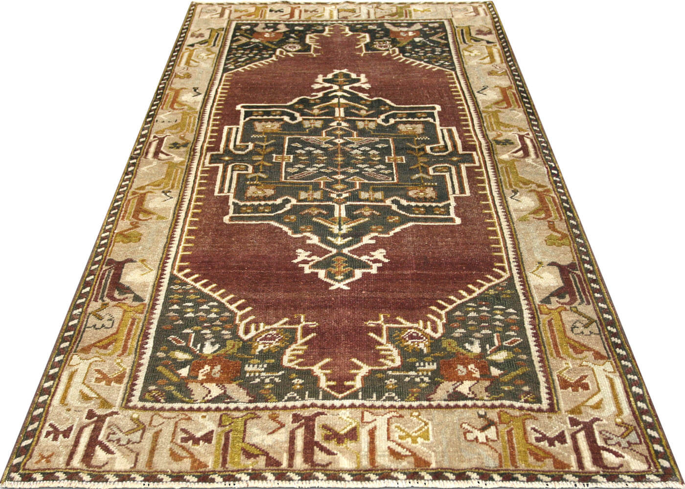 Vintage Turkish Oushak Rug - 3'10" x 6'6"