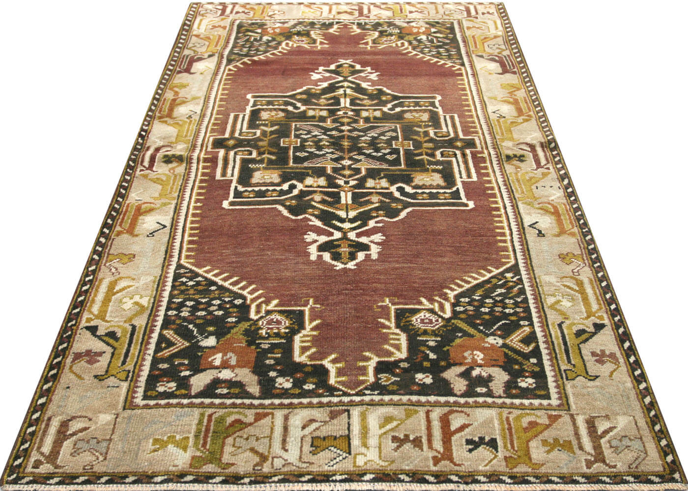 Vintage Turkish Oushak Rug - 3'10" x 6'6"