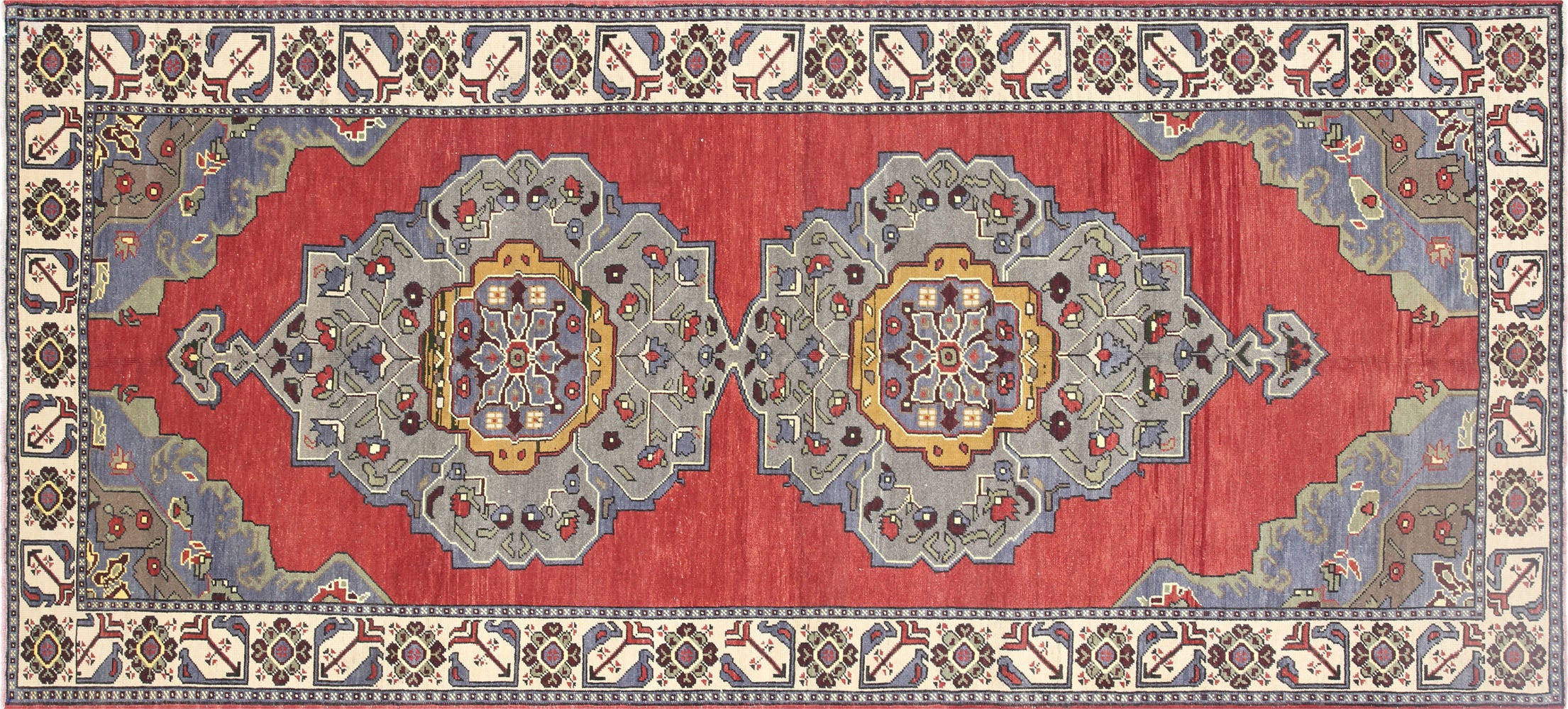 Vintage Turkish Oushak Carpet - 5' x 11'2"