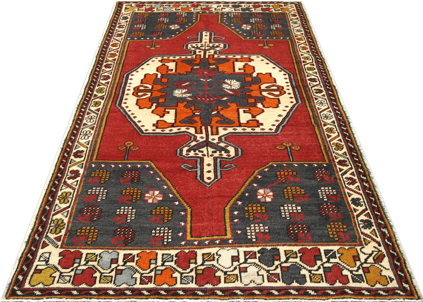 Vintage Turkish Oushak Rug - 4' x 8'8"