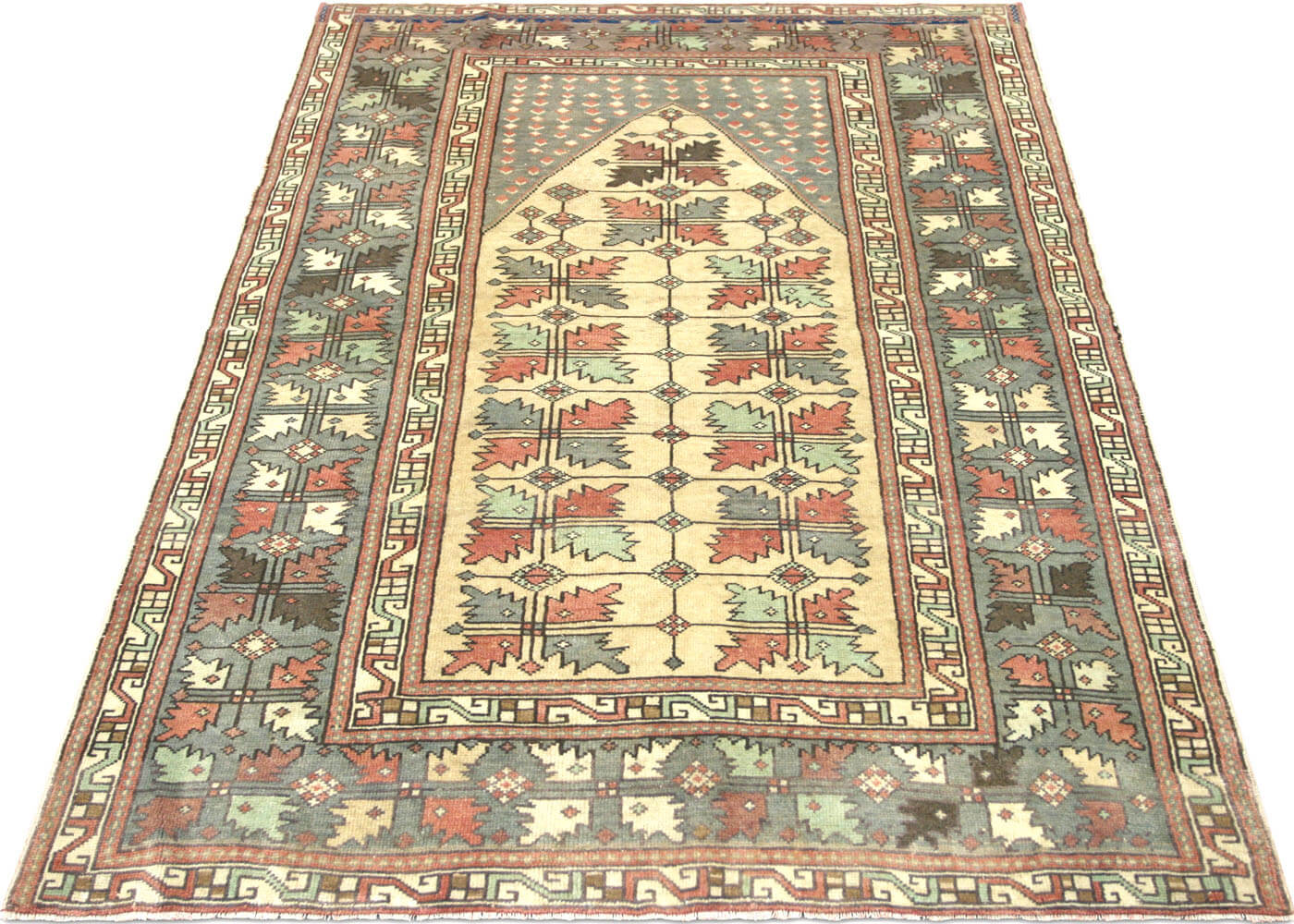 Vintage Turkish Oushak Rug - 4'4" x 6'4"