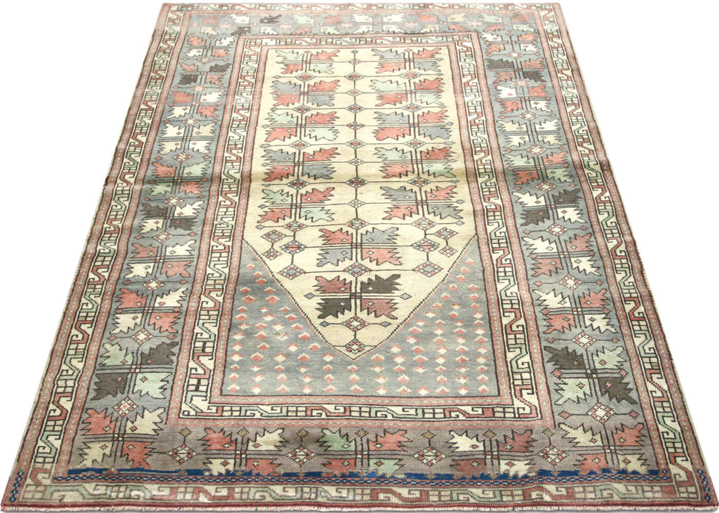 Vintage Turkish Oushak Rug - 4'4" x 6'4"