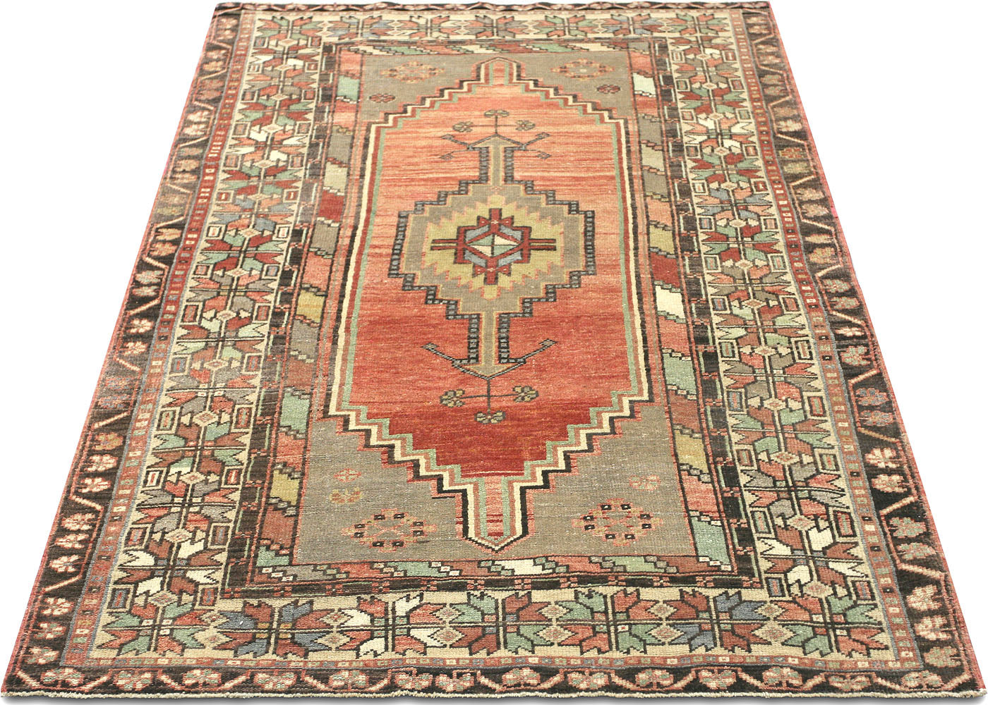 Vintage Turkish Oushak Rug - 3'11" x 6'6"