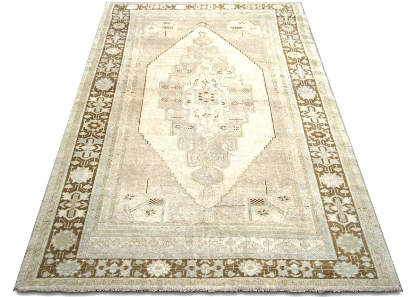 Vintage Turkish Oushak Rug - 5'3" x 8'2"