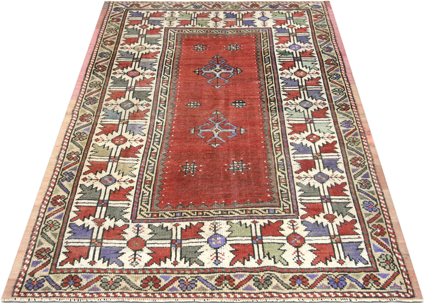 Vintage Turkish Oushak Rug - 4'2" x 6'8"