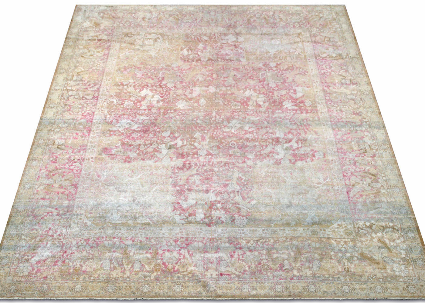 Antique Indian Agra Rug - 13'1" x 15'9"