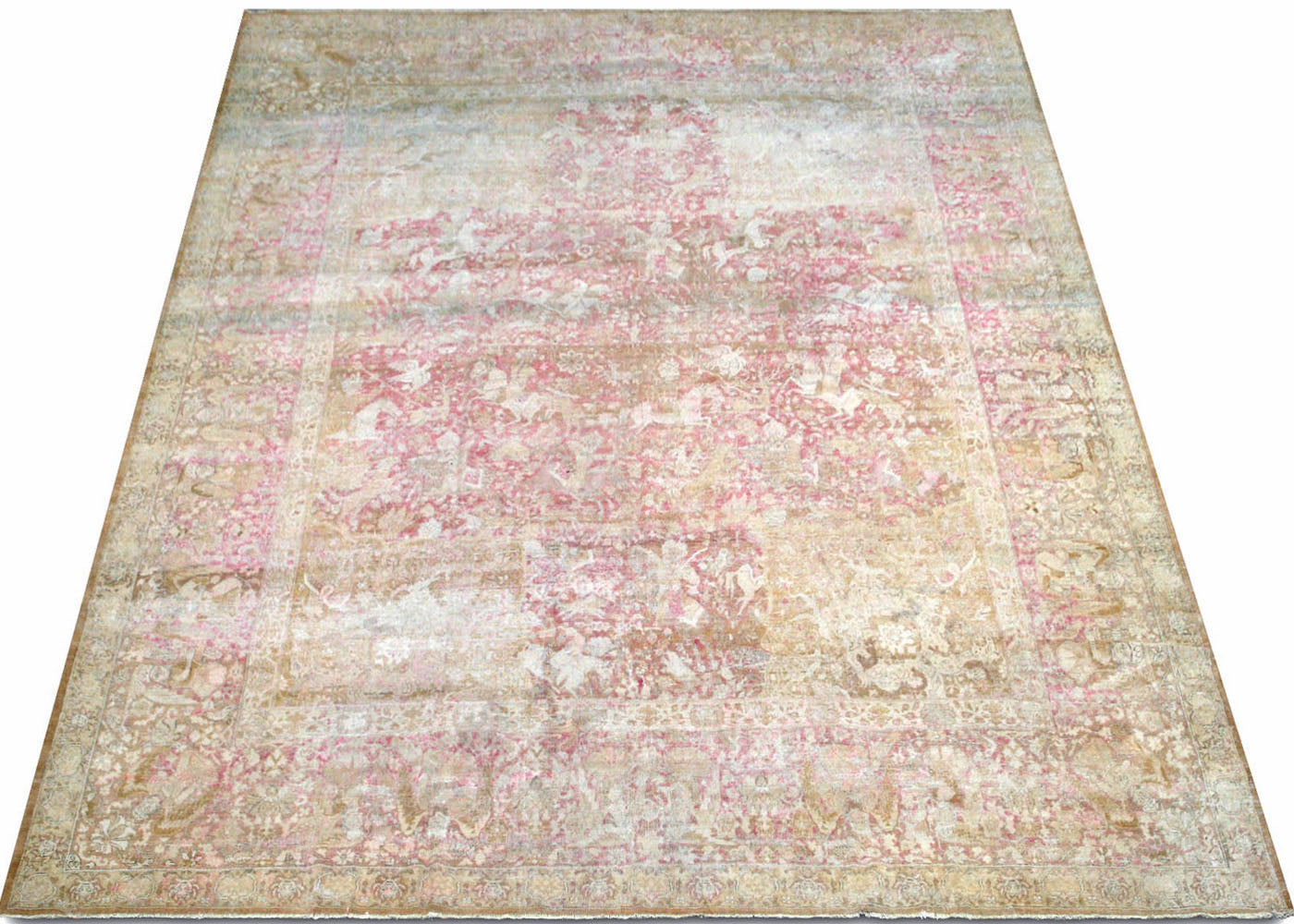 Antique Indian Agra Rug - 13'1" x 15'9"