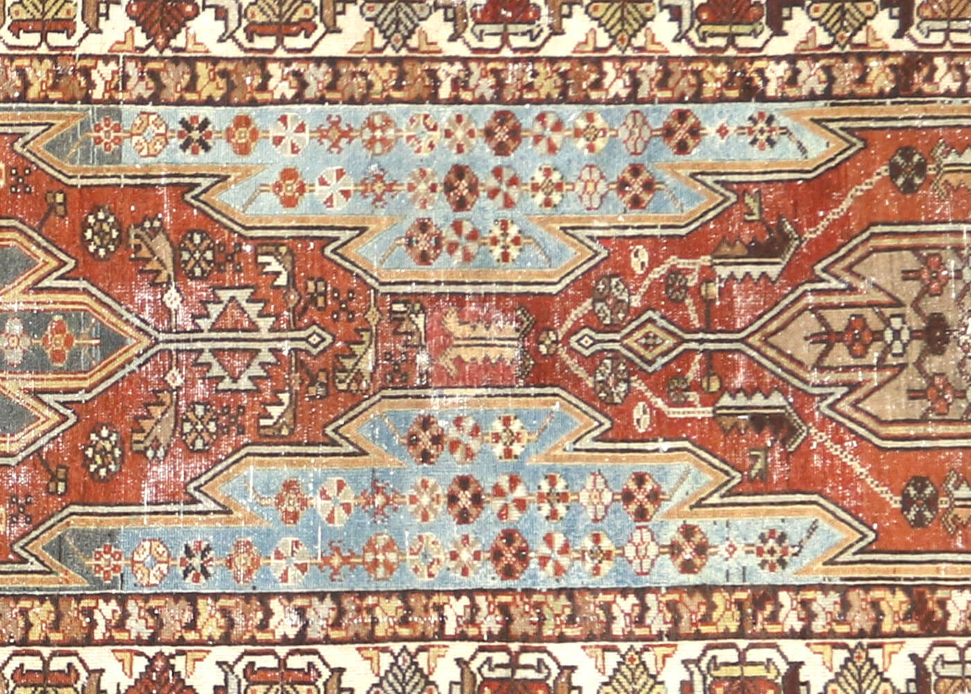 Semi Antique Persian Melayer Runner - 3'2" x 13'7"