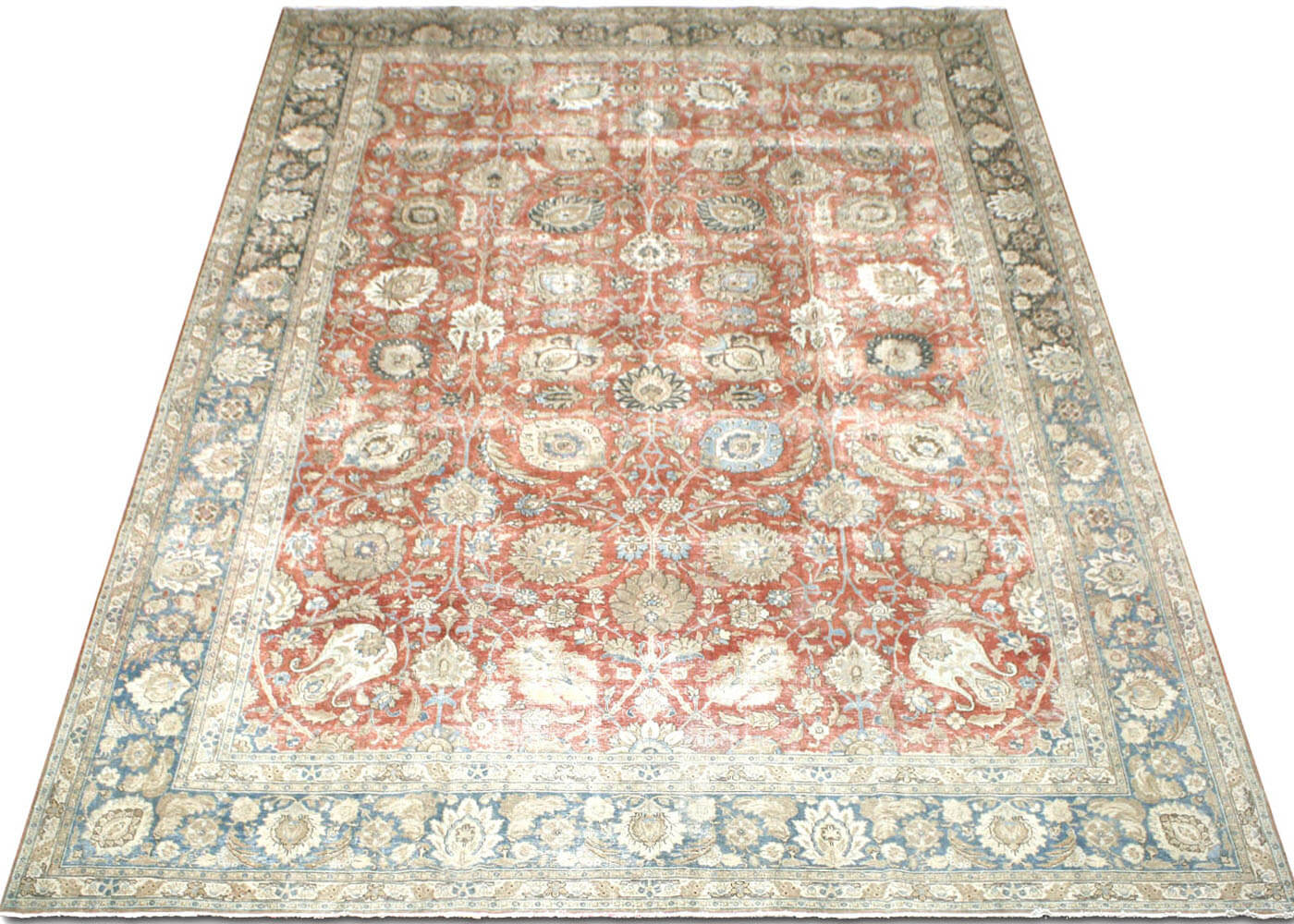 Semi Antique Persian Tabriz Rug - 10'11" x 15'3"