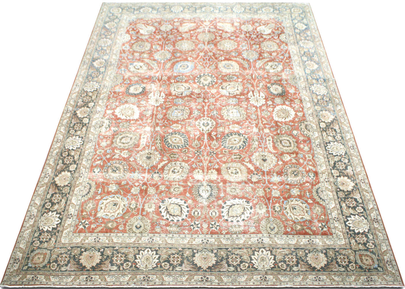 Semi Antique Persian Tabriz Rug - 10'11" x 15'3"