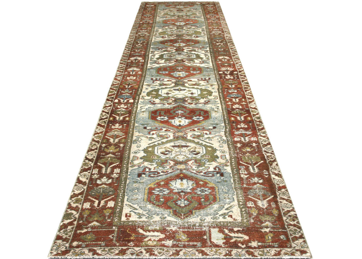 Semi Antique Persian Melayer Runner - 3'4" x 15'7"