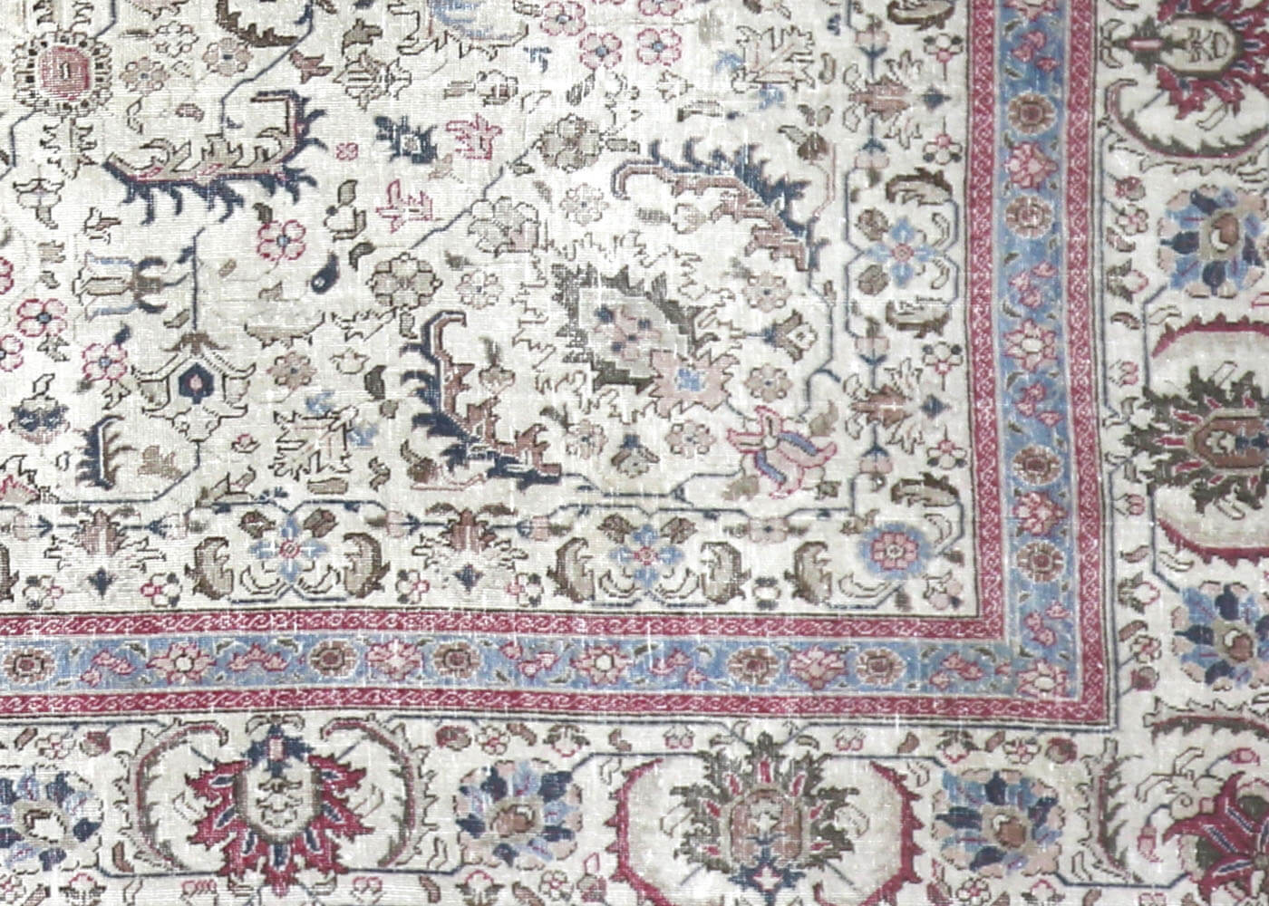 Semi Antique Persian Tabriz Rug - 9'6" x 12'10"