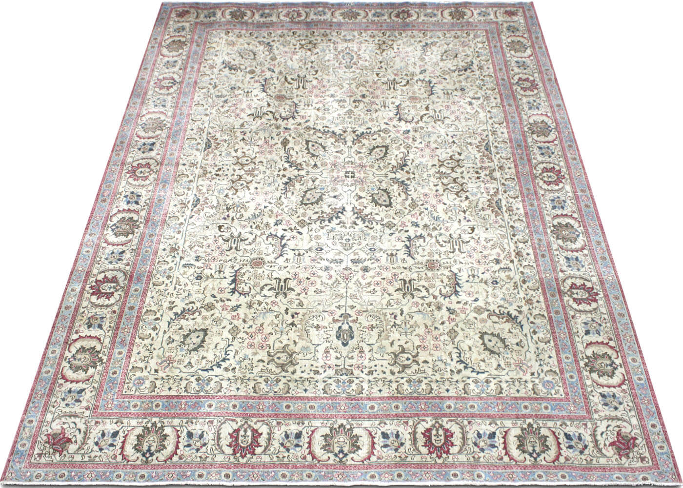 Semi Antique Persian Tabriz Rug - 9'6" x 12'10"