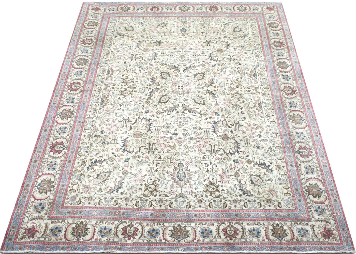 Semi Antique Persian Tabriz Rug - 9'6" x 12'10"