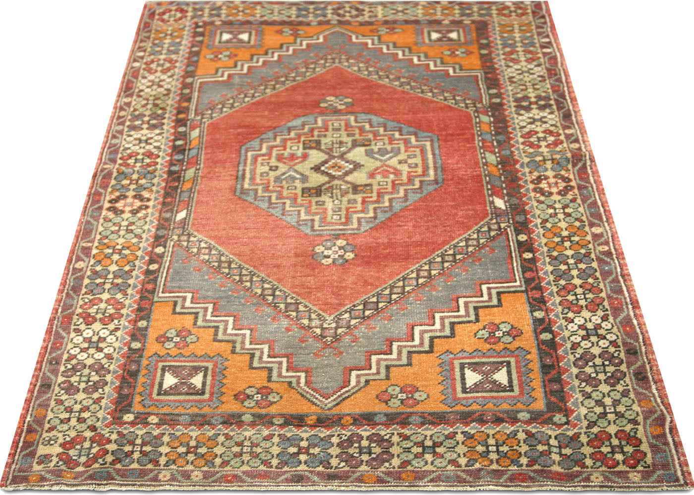 Vintage Turkish Oushak Rug - 3'5" x 6'10"