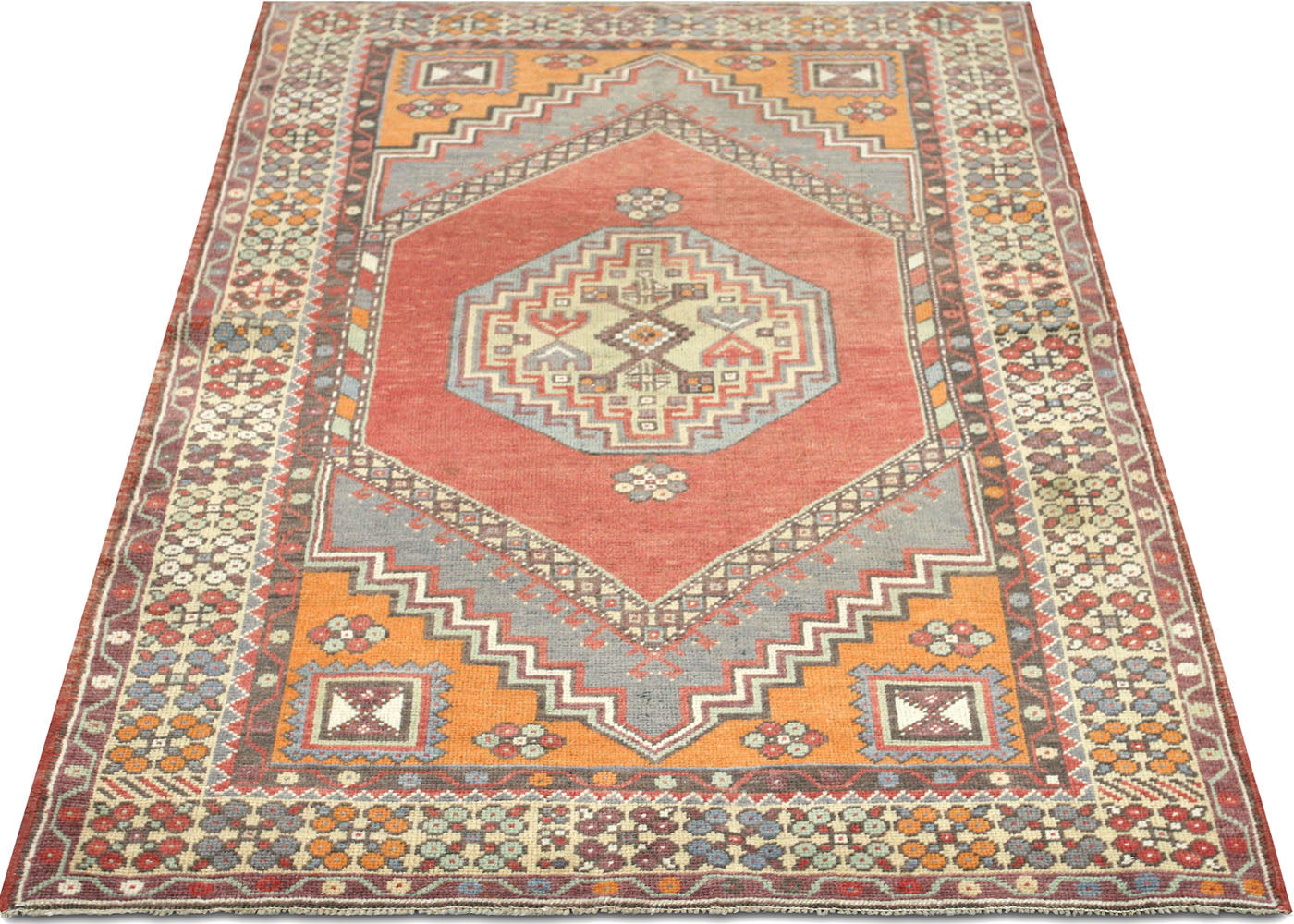 Vintage Turkish Oushak Rug - 3'5" x 6'10"