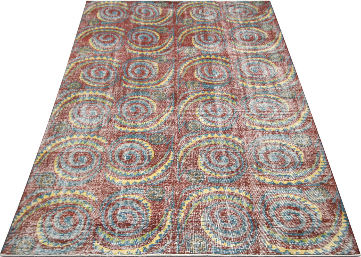 Vintage Turkish Mid-Century-Modern Rug - 6'9" x 10'