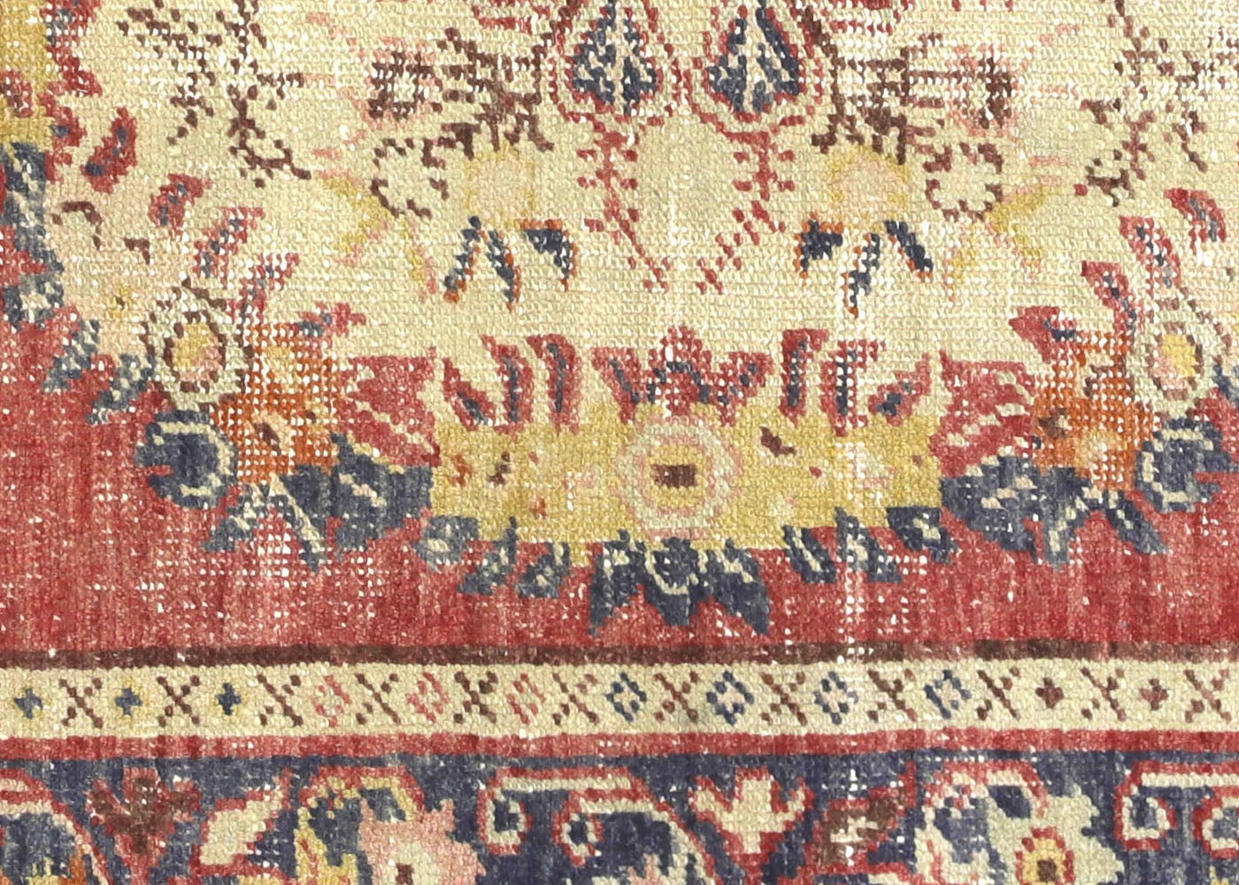 Vintage Turkish Oushak Rug - 3'10" x 7'5"