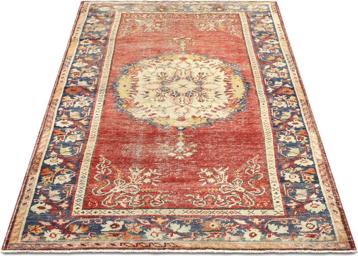 Vintage Turkish Oushak Rug - 3'10" x 7'5"