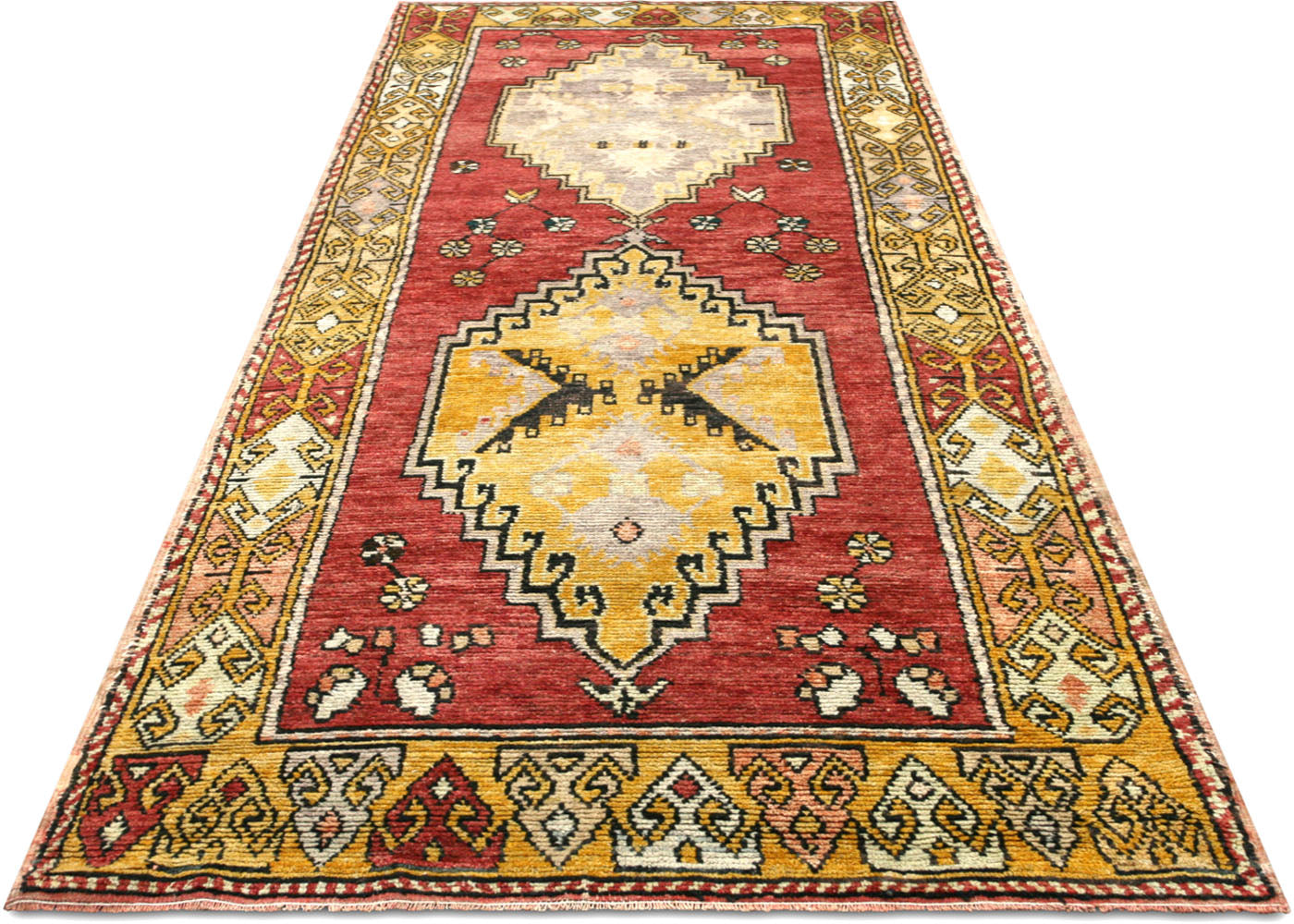 Vintage Turkish Oushak Runner - 3'7" x 10'1"