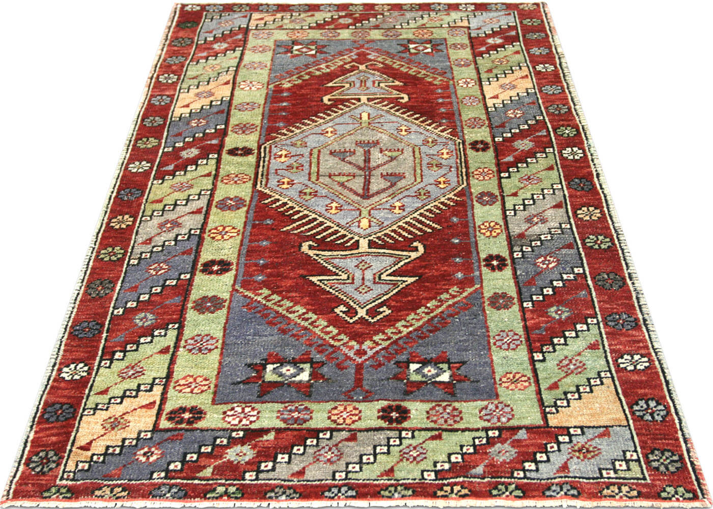 Vintage Turkish Oushak Rug - 3'4" x 5'