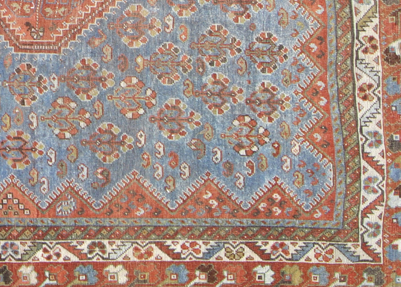 Semi Antique Persian Shiraz Rug - 7'3" x 10'4"