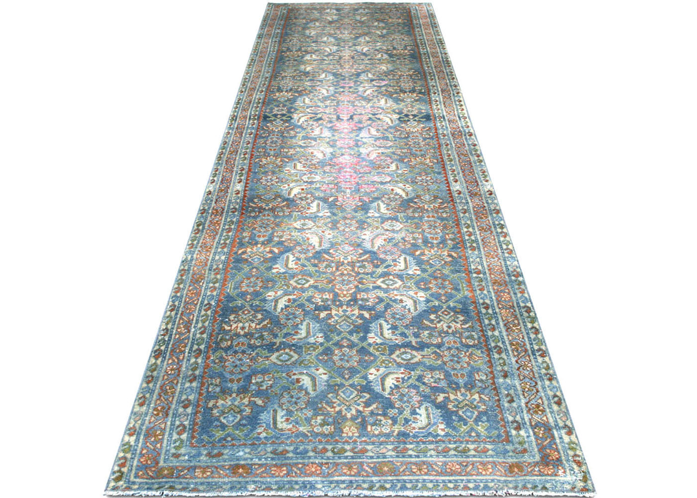 Semi Antique Persian Melayer Runner - 3'6" x 12'4"