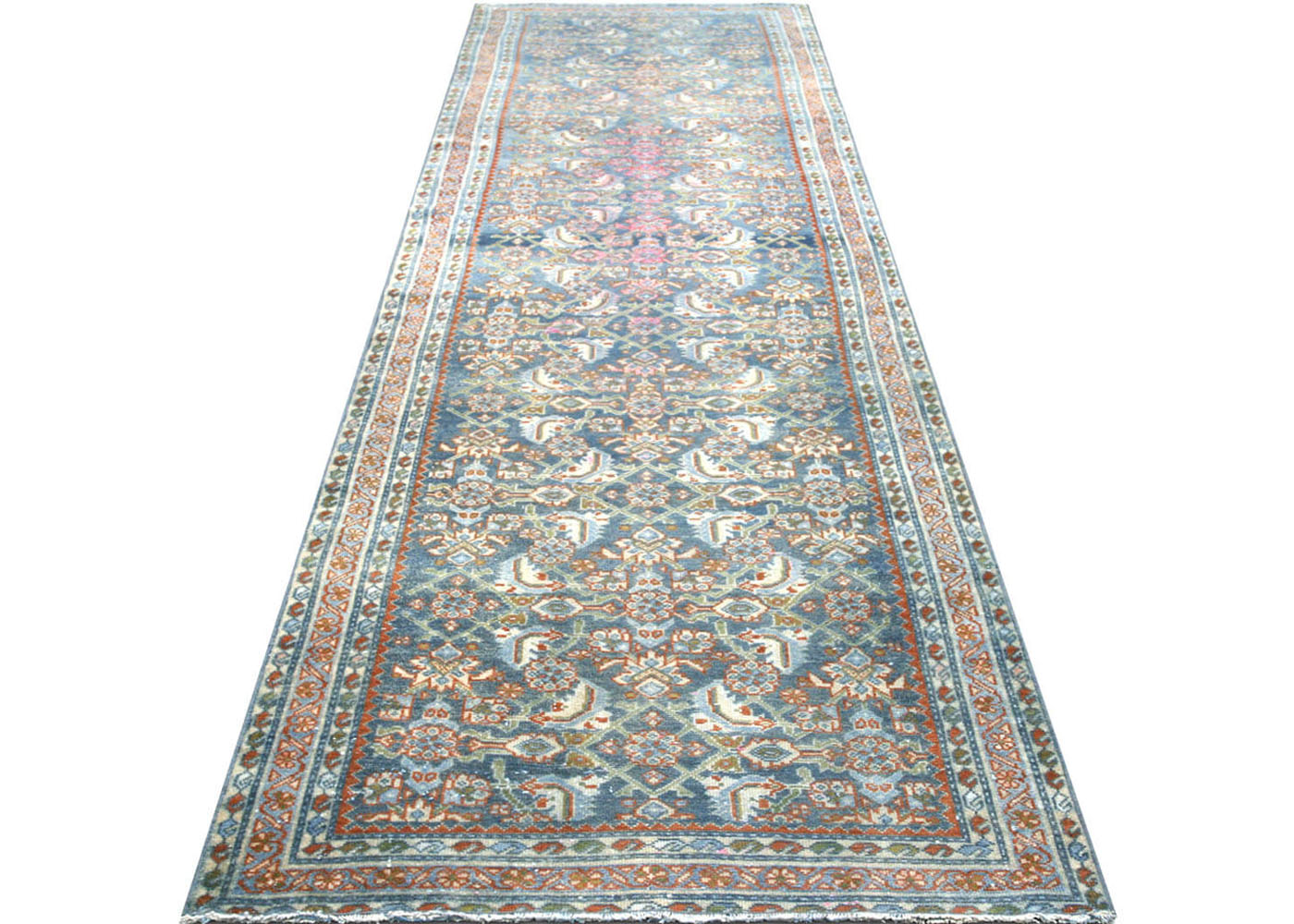 Semi Antique Persian Melayer Runner - 3'6" x 12'4"