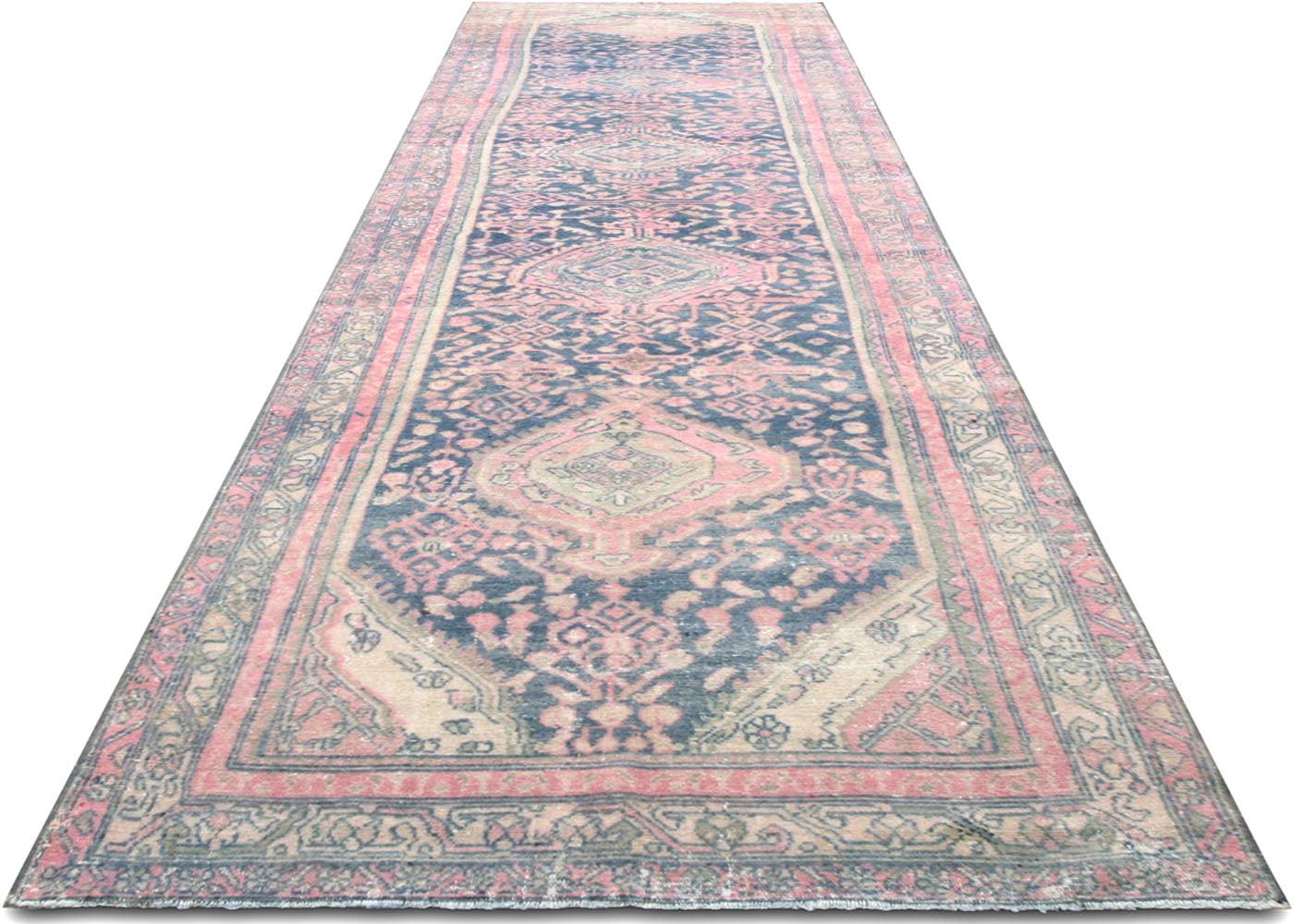 Semi Antique Persian Melayer Runner - 3'5" x 16'2