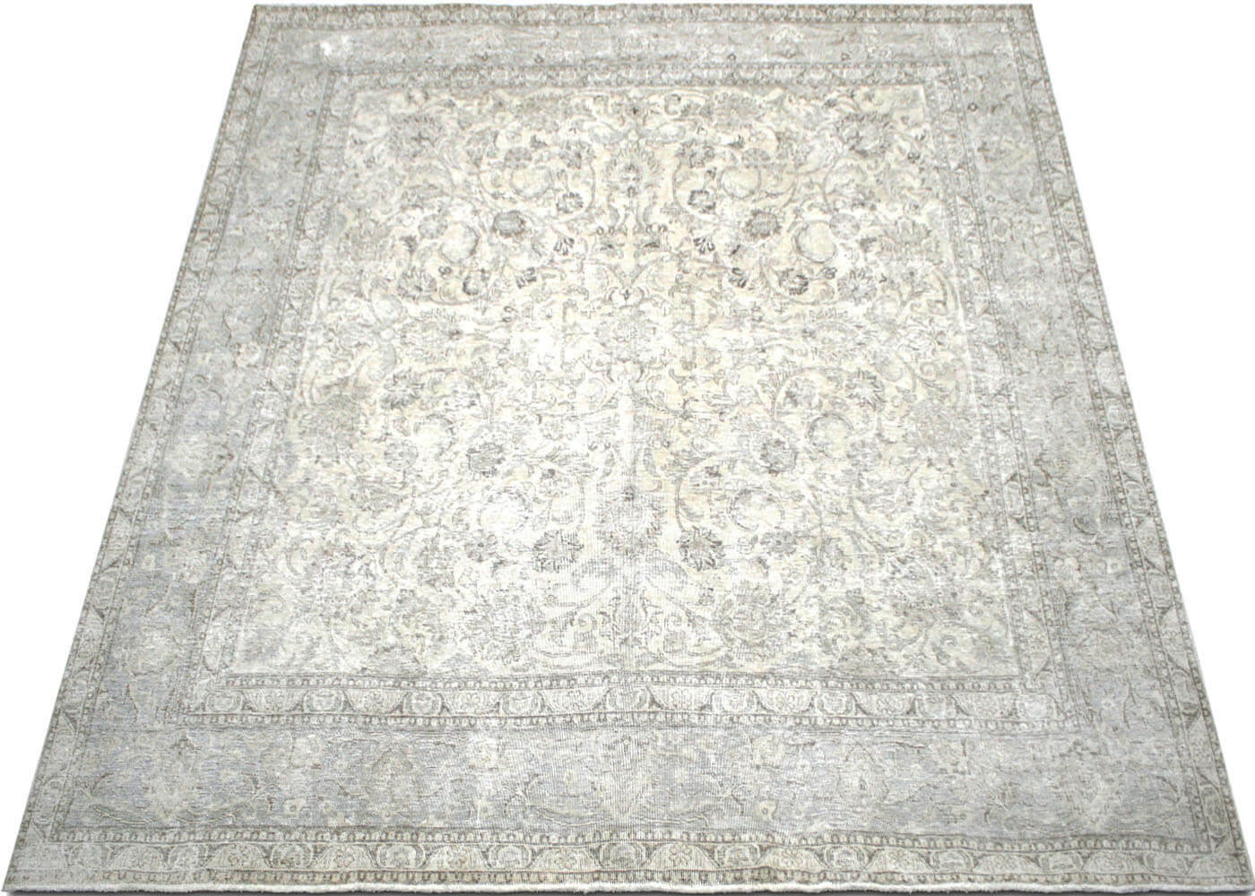 Vintage Persian Tabriz Rug - 9'8" x 10'