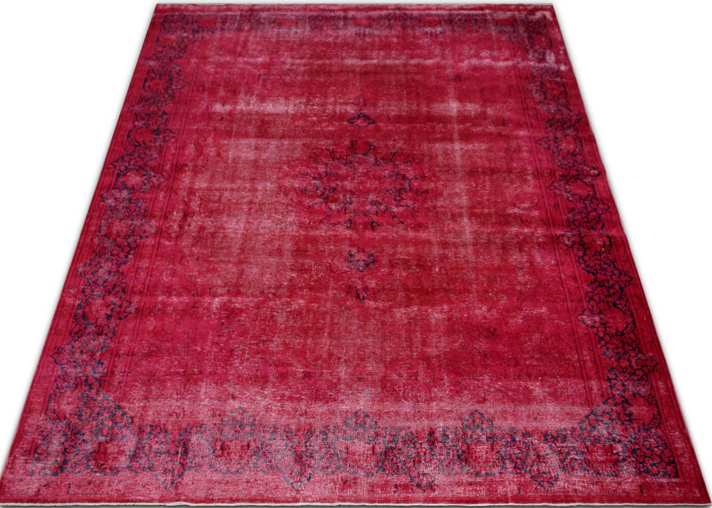 Vintage Persian Kerman Overdyed Rug - 10' x 13'2"