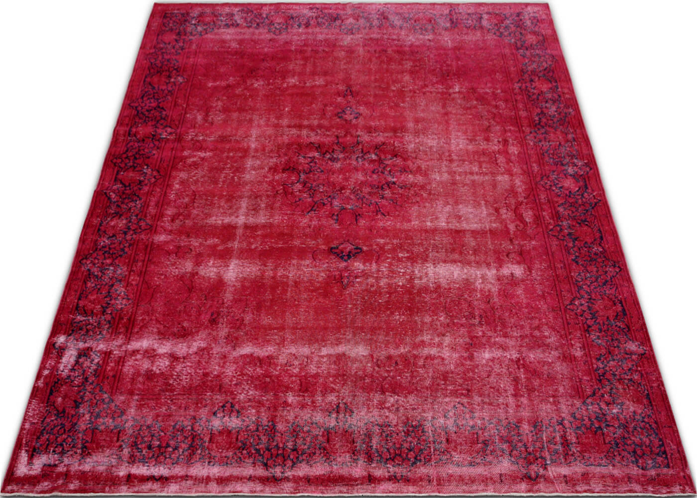 Vintage Persian Kerman Overdyed Rug - 10' x 13'2"