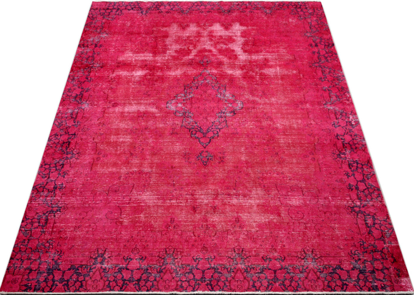 Vintage Persian Kerman Overdyed Rug - 8'8" x 11'10"