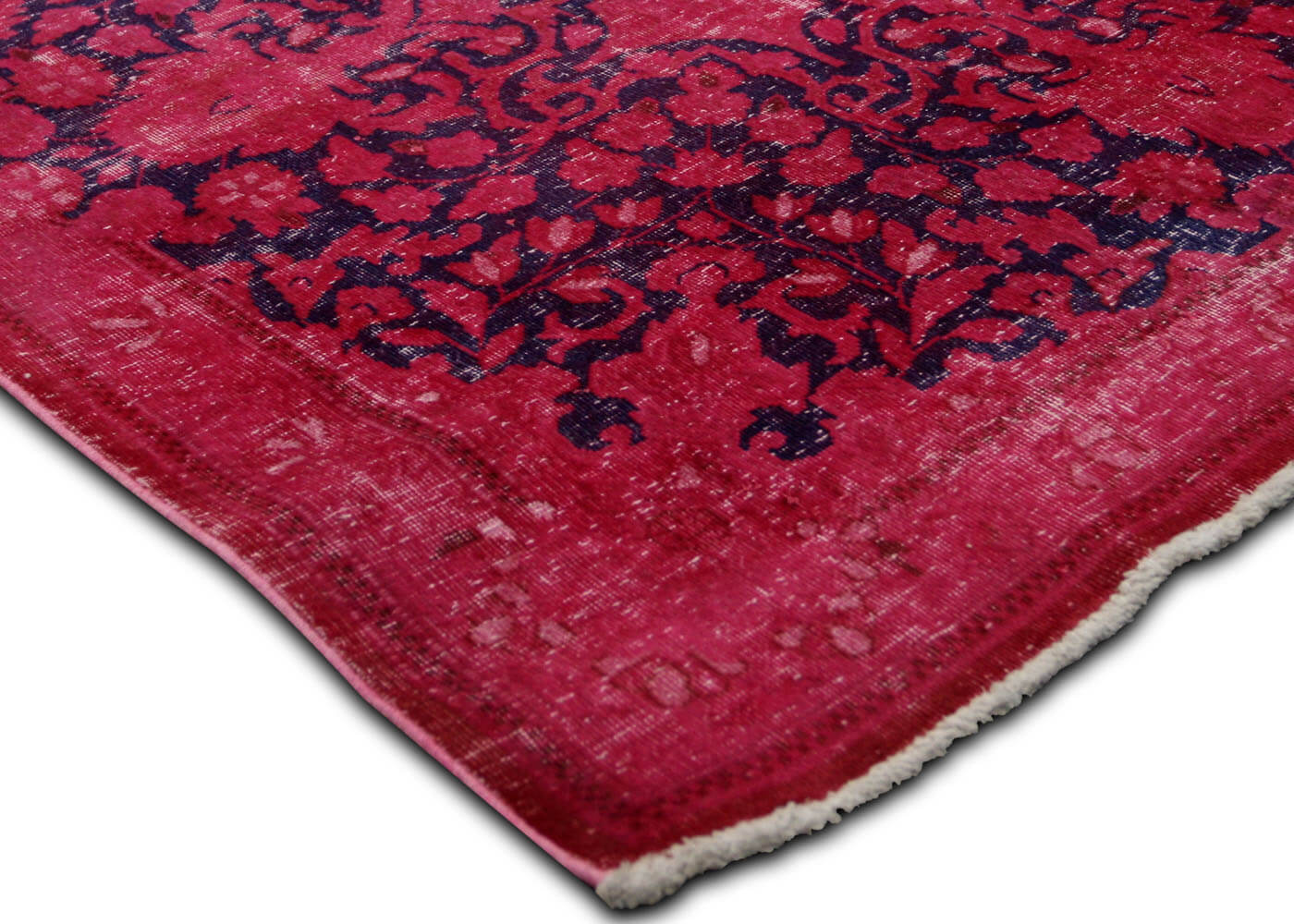 Vintage Persian Kerman Overdyed Rug - 9'6" x 13'1"