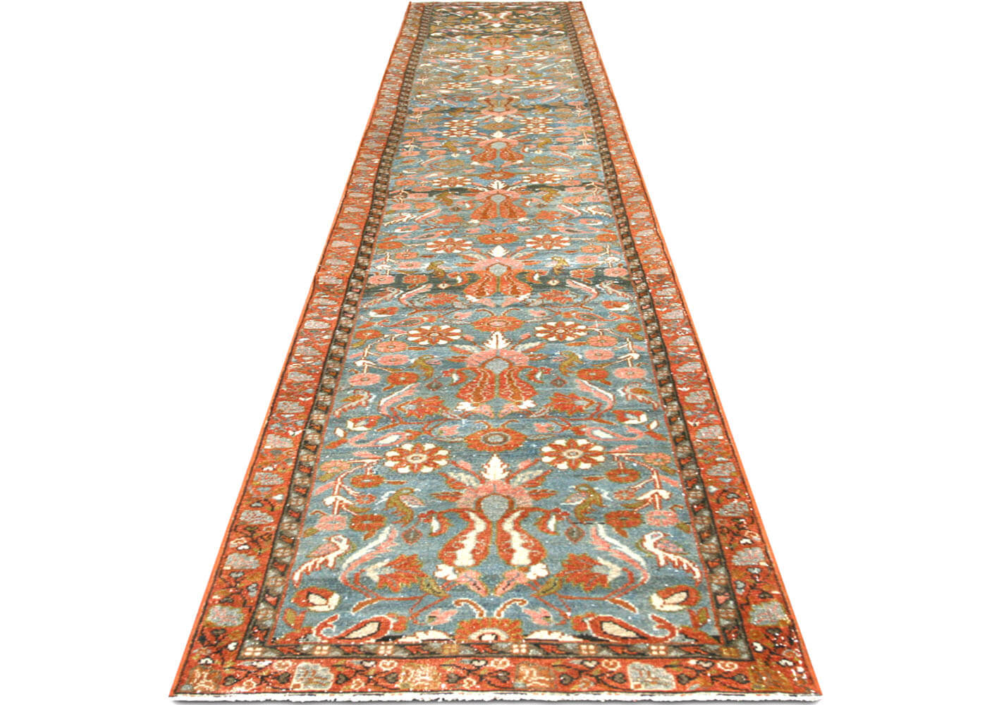 Semi Antique Persian Melayer Runner - 2'5" x 15'5"