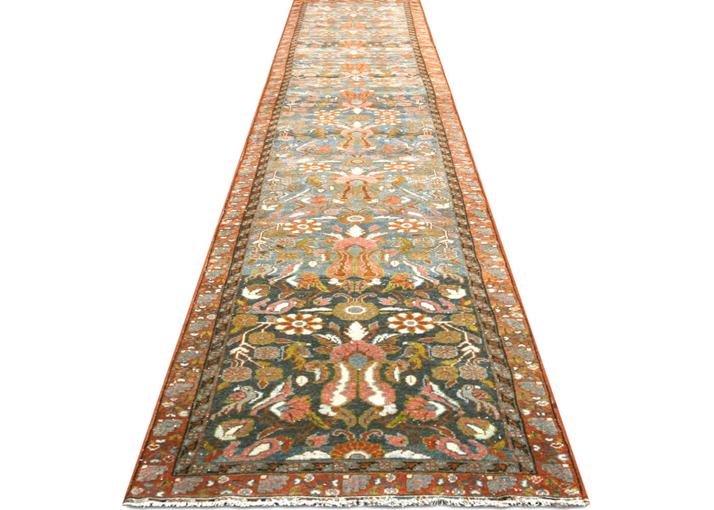 Semi Antique Persian Melayer Runner - 2'5" x 15'5"