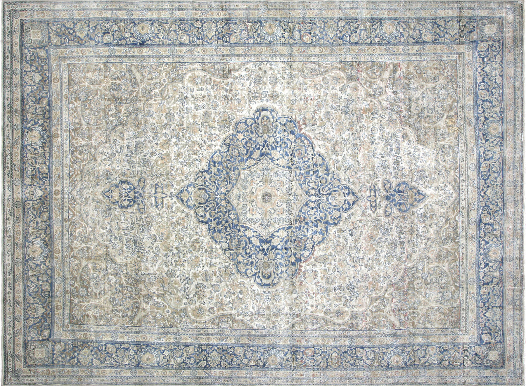 Semi Antique Persian Kerman Carpet - 11'9" x 15'9"
