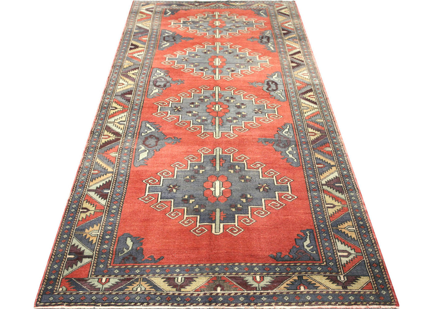 Vintage Turkish Oushak Rug - 5'1" x 12'1"