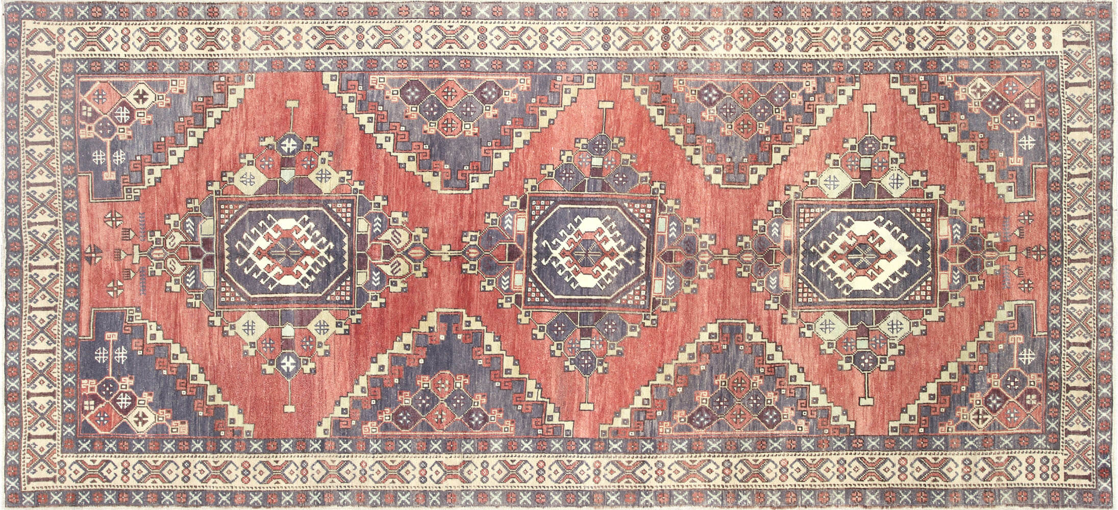 Vintage Turkish Oushak Carpet - 5'3" x 11'6"
