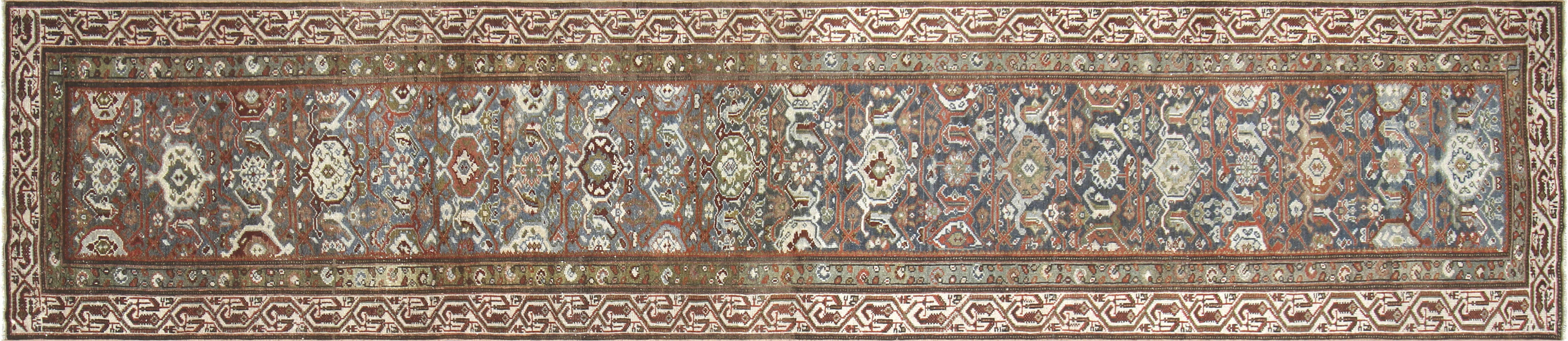 Semi Antique Persian Melayer Runner - 2'8" x 12'1"