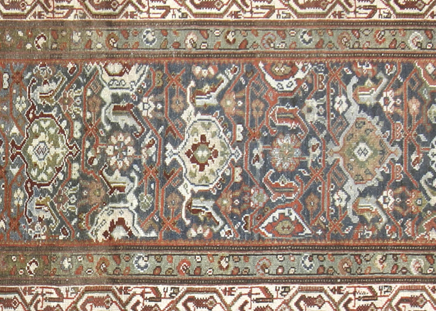 Semi Antique Persian Melayer Runner - 2'8" x 12'1"
